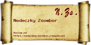 Nedeczky Zsombor névjegykártya